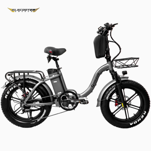 Elscooter Sweden Gra Elcykel 10 1 scaled 1 Electric Bike DOUCHEBIKE Electric Bike DOUCHEBIKE 1000w SWAN - Foldable - Range 100km