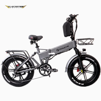 Elscooter Sweden Gra Elcykel 10 scaled 1 Elcykel DOUCHEBIKE 1000W STIL Elcykel DOUCHEBIKE 1000W STIL - hopfällbar - räckvidd 100km