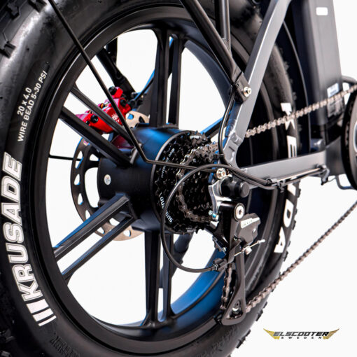 Elscooter Sweden Gra Elcykel 2 1 scaled 1 Electric Bike DOUCHEBIKE Electric Bike DOUCHEBIKE 1000w SWAN - Foldable - Range 100km