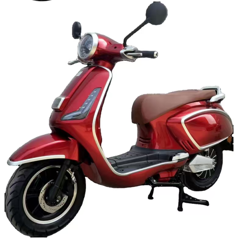 Moto eléctrica Douche PINTO 3000W roja elmoped Douche PINTO 3000W rod Moto eléctrica DOUCHE PINTO 3000W - autonomía de 70 km Moto eléctrica DOUCHE PINTO 3000W - autonomía de 70 km