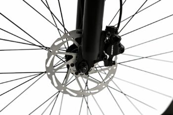 Douchebike slim black front break Douchebike SLIM – Bicicleta eléctrica con 85 km de autonomía para moverte por la ciudad con facilidad
