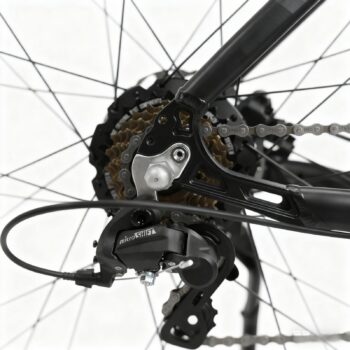Douchebike slim black gear shift back Douchebike SLIM – Bicicleta eléctrica con 85 km de autonomía para moverte por la ciudad con facilidad