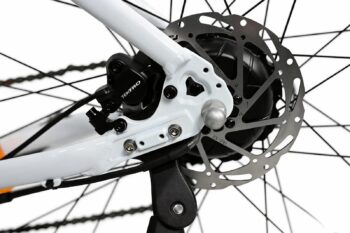 Douchebike slim white back break Douchebike SLIM – Bicicleta eléctrica con 85 km de autonomía para moverte por la ciudad con facilidad