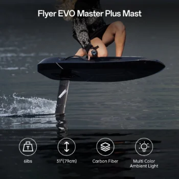 Waydoo EVO Master 7 Waydoo Flyer EVO Master är ett premium eFoil paket med 75L carbonbräda, 6 kW motor och 2300Wh batteri. Frakt ingår i Priset - Beställ ditt eFoil paket idag! Waydoo Flyer EVO Master – eFoil med 6 kW motor och 75L carbonbräda