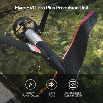 Waydoo EVO Pro Plus 6 Waydoo EVO Pro är en kraftfull e-foil med 6 kW motor, GPS och flight assist. Frakt ingår i priset - <span style="font-size: 14.4px;">Beställ eldriven surfbräda för sportig åkning idag.</span> Waydoo Flyer EVO Pro – e-foil med 6 kW motor och GPS